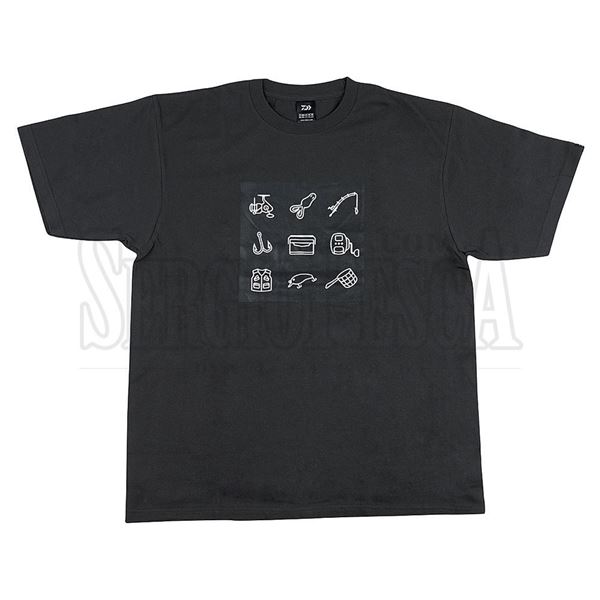 Picture of T-Shirt Print Smoke Black