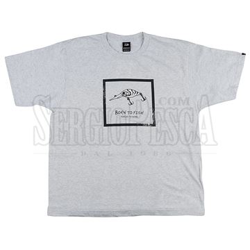 Picture of T-Shirt Born To Fish Ash Gray