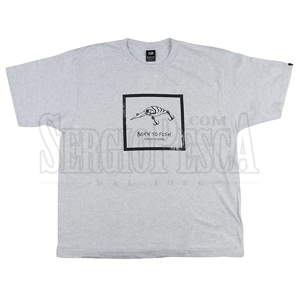 Picture of T-Shirt Born To Fish Ash Gray