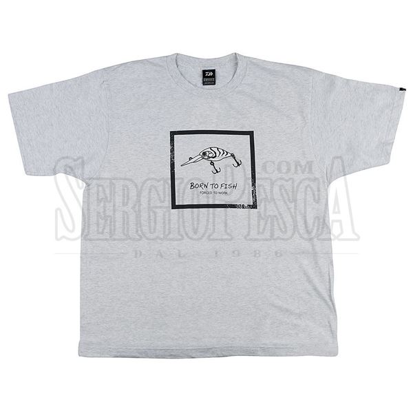 Bild von T-Shirt Born To Fish Ash Gray